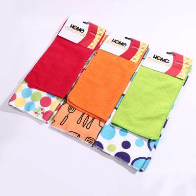 Microfiber Cleaning cloth 2pcs/set 80% polyester 20% polyamide material for kitchen car cleaning cloth