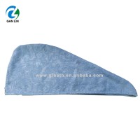 Embossing pattern soft strong water absorption different color polyester microfiber hair turban towel