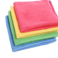 Household Microfiber Cleaning Cloth Kitchen Towel Car Cleaning Cloth Solid Color Accept Customize Size