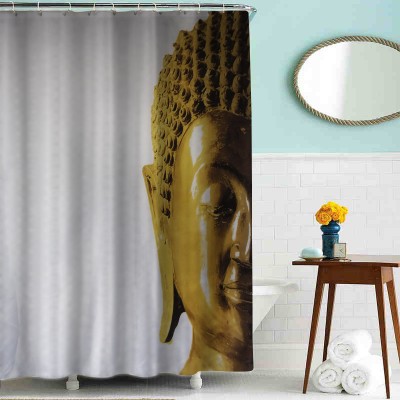 Custom Printing Buddha Head Shower Curtain