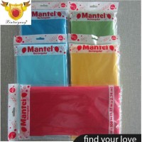 Plain Color Square PE Table Cover , Stock Plastic Table Cloth