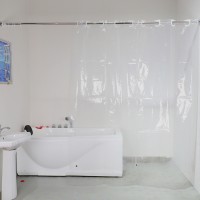 Waterproof Mildewproof Hookless Transparent 3D EVA Shower Curtains