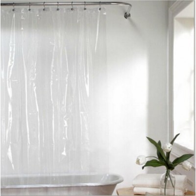 High quality heavy duty PEVA clear transparent shower curtain liner with mildew free metal grommets